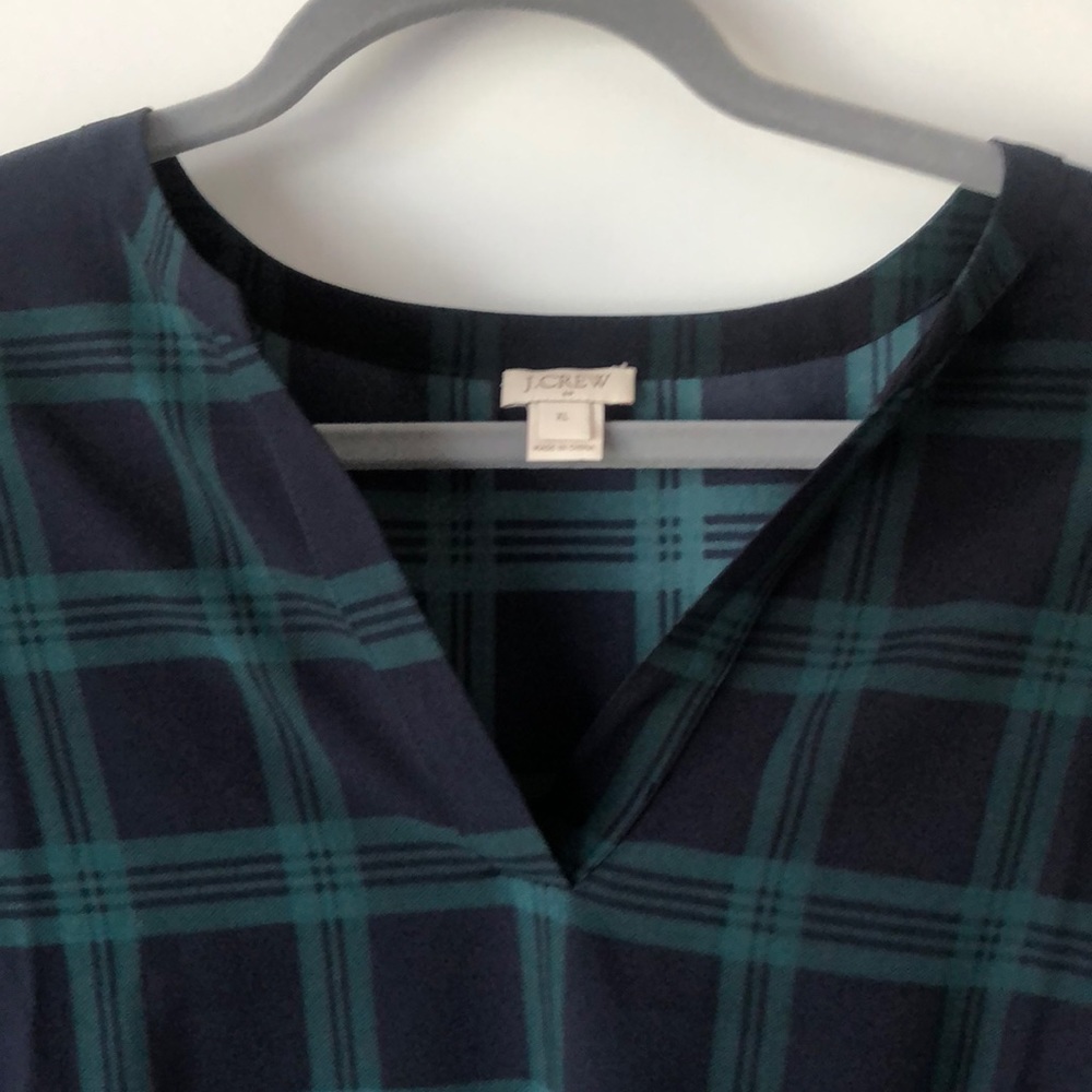 Plaid J Crew Top - image 4